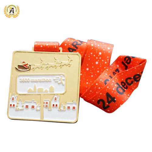 christmas running medals