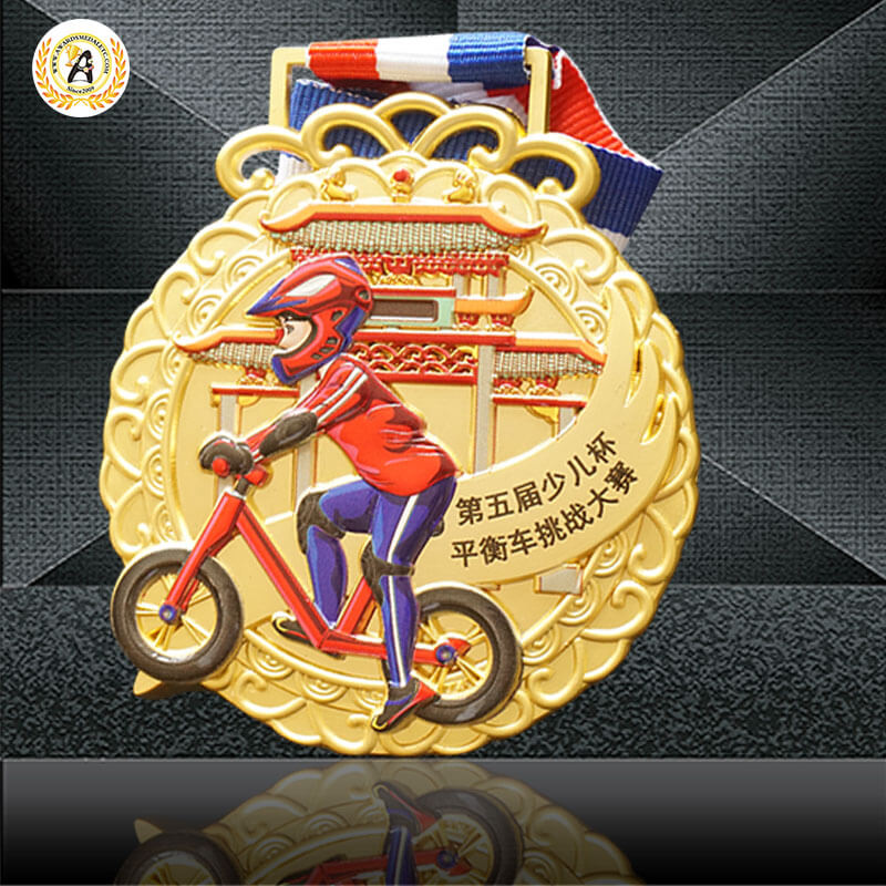 Medalhas de bicicleta de equilíbrio