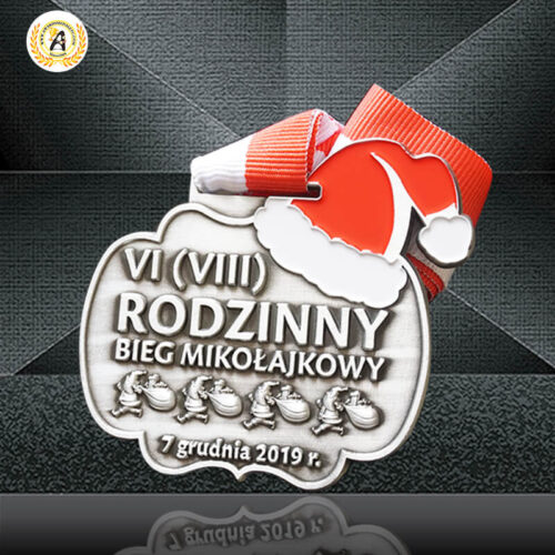 christmas running medals