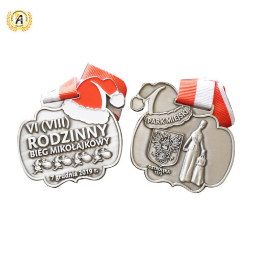 christmas running medals