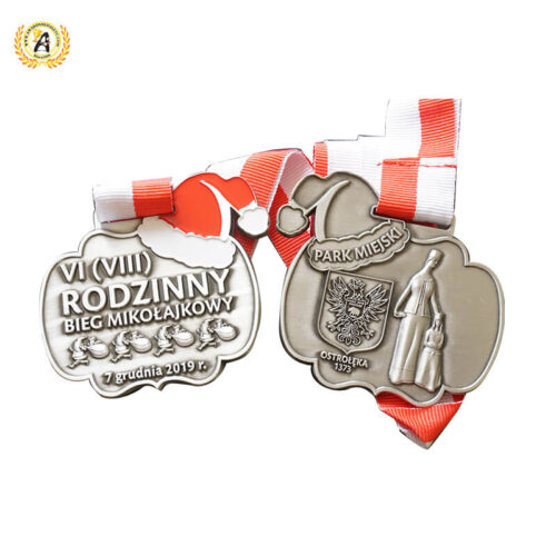 christmas running medals