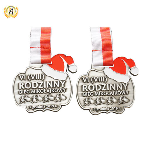 christmas running medals